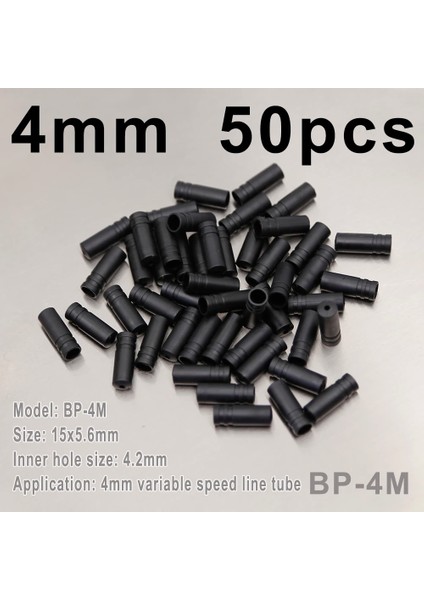Bp-4m 50 Adet Stil Adet Bisiklet Bisiklet Fren Dişlisi Dış Kablo Uç Kapakları Ipuçları Kıvrımlar 4mm Plastik Fren Kapağı Plastik Kablo Kapakları (Yurt Dışından)