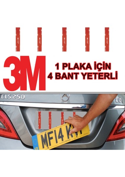 Plaka Montaj Bandı 12 Adet 3m Vhb Plaka Yapıştırma Bandı fiyatları