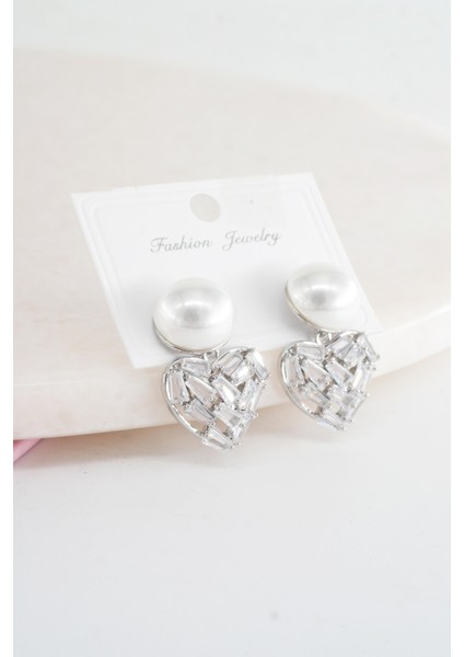 Kadın Vip Seri Baget Zirkon Taşlı Suni Incili Küpe fiyatları