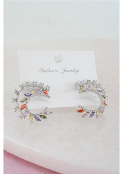 Kadın Vip Seri Baget Zirkon Taşlı Küpe Seti