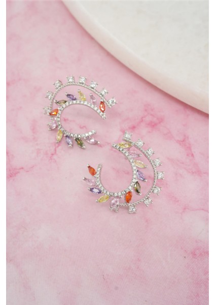 Kadın Vip Seri Baget Zirkon Taşlı Küpe Seti modelleri