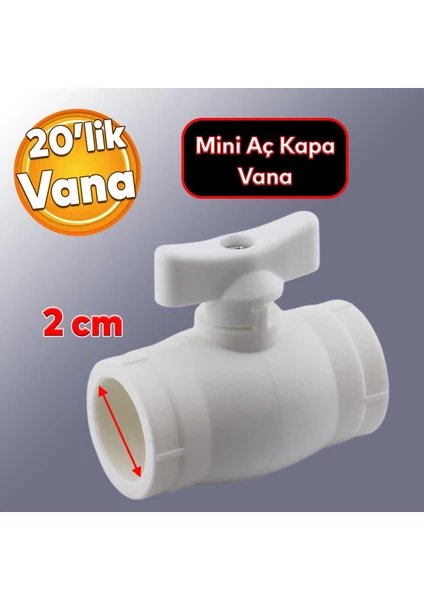 Küresel Pprc Mini Vana Plastik 20'lik Pvc Vanası Dişsiz Aç Kapa Boru Kaynak Makine Bağlantılı