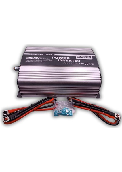 Solar 12 Volt 2000 Watt W Modifiye Sinus Inverter