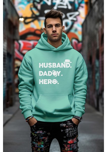 Husband Dadoy Hero Tarz Rahat Kesim Oversize Sweatshirt