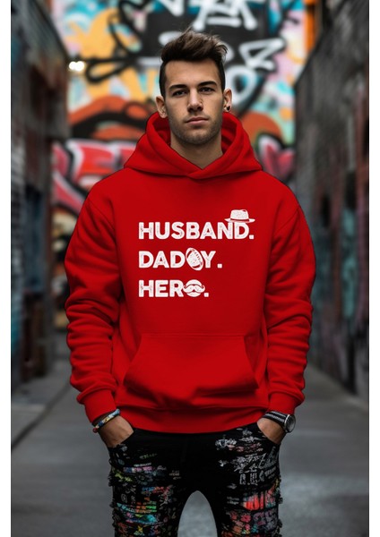 Husband Dadoy Hero Tarz Rahat Kesim Oversize Sweatshirt