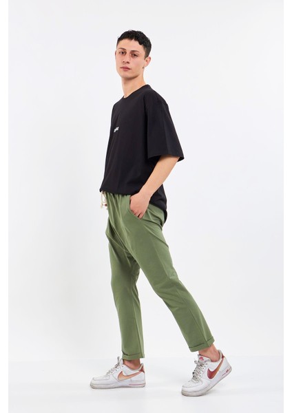 Siyah Fare Tasarım Unisex Yeşil Harem Pantolon Rio X Harem fırsatları