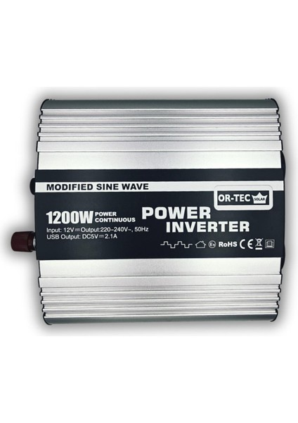 Solar 12 Volt 1200 Watt W Modifiye Sinus Inverter