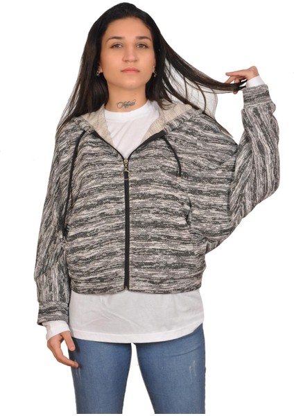 Thecatu Tasarim Kadin Kapüşonlu Sweatshirt B02