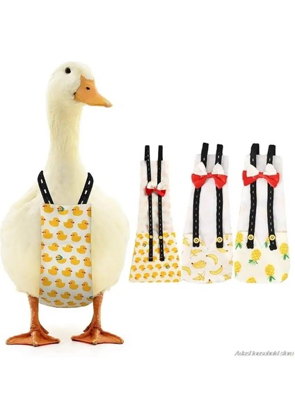 Siyah Stil M Beden Muz Ananas Baskı Ördek Bezi Tavuk Kaz Ayarlanabilir Yıkanabilir Yeniden Kullanılabilir Bezi Nappy Giysileri Papyon ile Pet Dropship Için (Yurt Dışından)
