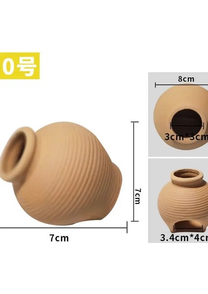 No.20 Tarzı Akvaryum Mini Seramik Tanklar Frimp Ev Yuva Yumurtlama Yetiştiriciliği Mağara Kil Tencere Balık Tankı Peyzaj Süslemeleri Süsler (Yurt Dışından) fiyatları