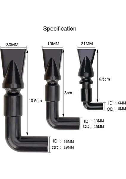 Duoliang Shop L Tarzı Akvaryum Balıkları Tankı Su Pompası Filtresi Su Çıkış Memesi Dönüş Borusu Uydurma Dört Boyutlu Akvaryum Aksesuarı Derece Siyah (Yurt Dışından)