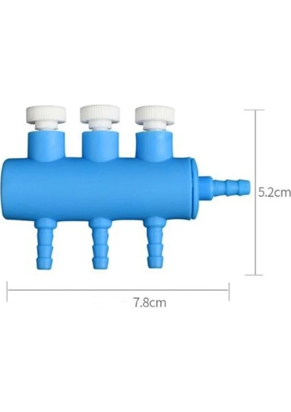 Duoliang Shop 3 Yol Stili Hava Akışı Dağıtıcı Kontrolü Faydalı Çıkış Yolu Akvaryum Oksijen Tüpü Bölücü Kolu Balık Tankı Hava Pompası Aksesuarları (Yurt Dışından)