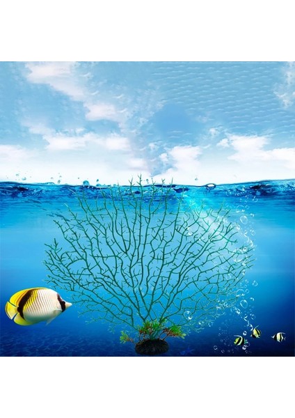 No.2 Tarzı 2 Adet Balık Tankı Peyzaj Simülasyon Mercan Plastik Sahte Su Yosunu Dekorasyon Akvaryum Demir Ağacı Manzara Akvaryum Aksesuarları (Yurt Dışından)