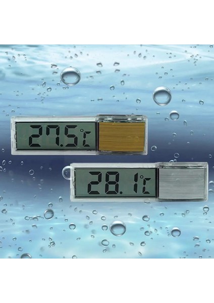 Altın Tarzı 7*2*1 cm LCD Ekran 3D Dijital Elektronik Ekran Termometre Testi Su Tipi Akvaryum Harici Balık Masa Ölçer Hepsi Akvaryum Için (Yurt Dışından)