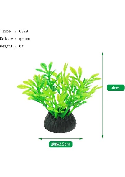 CS79 Yeşil Stil Balık Tankı Peyzaj Mmulated Su Tesisi Çiçekler Sahte Su Tesisi Plastik Su Tesisi Balık Tankı Aksesuarları (Yurt Dışından)