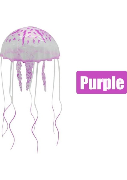 Mor Tarzı Yapay Yüzme Parlayan Etkisi Denizanası Akvaryum Dekorasyon Balık Tankı Sualtı Canlı Bitki Aydınlık Süs Su Manzarası (Yurt Dışından)