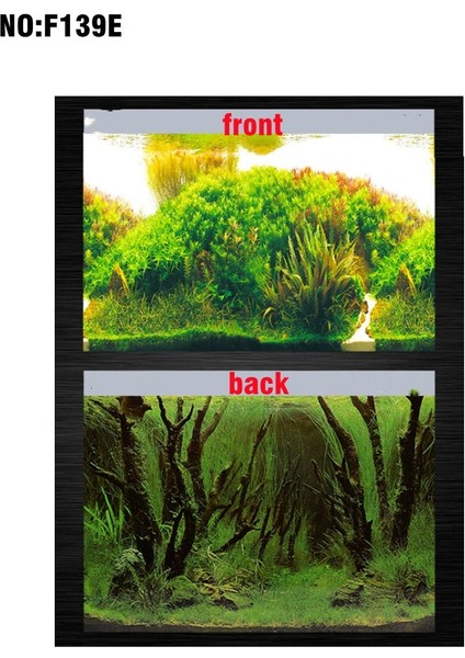 F139E Stili Yüksek 50X100CM Balık Tankı 3D Arka Plan Boyama Sticker Akvaryum Manzara Sticker Poster Çift Taraflı Okyanus Deniz Bitkileri Zemin Akvaryum Dekor (Yurt Dışından)
