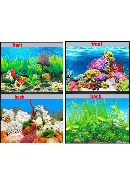 F139E Stili Yüksek 50X100CM Balık Tankı 3D Arka Plan Boyama Sticker Akvaryum Manzara Sticker Poster Çift Taraflı Okyanus Deniz Bitkileri Zemin Akvaryum Dekor (Yurt Dışından) modelleri