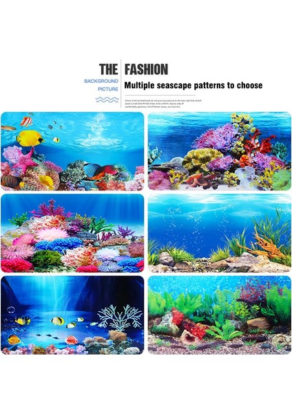 F139E Stili Yüksek 50X100CM Balık Tankı 3D Arka Plan Boyama Sticker Akvaryum Manzara Sticker Poster Çift Taraflı Okyanus Deniz Bitkileri Zemin Akvaryum Dekor (Yurt Dışından) indirimleri