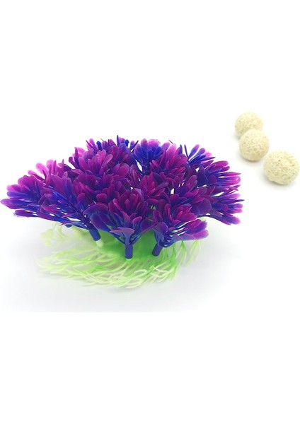 Mor Tarzı Uzunluk 25CM Mor Yapay Plastik Bitki Sualtı Su Çim Balık Tankı Akvaryum Süs Dekorasyon Çiçek Çim Çim 6CMX13CM (Yurt Dışından)