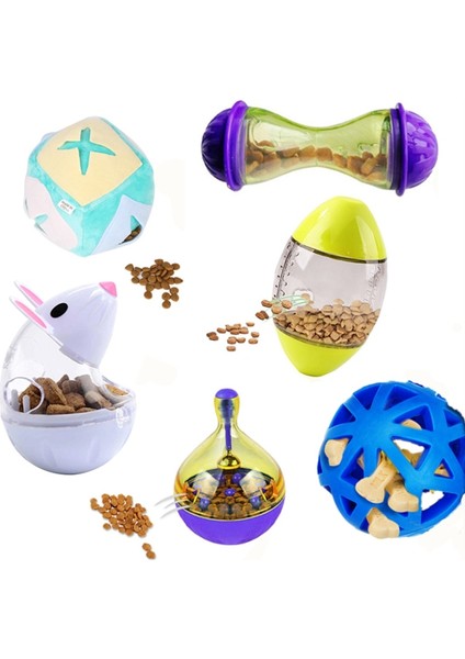 No.17 Stili Köpek Kediler Için Pet Köpek Maması Besleyici Bulmaca Oyuncaklar Doggy Kitty Molars Besleyici Kaptanlar Pet Köpekler Için Kedi Çiğneme Oyuncak Sızdıran Gıda Topu (Yurt Dışından) fiyatları