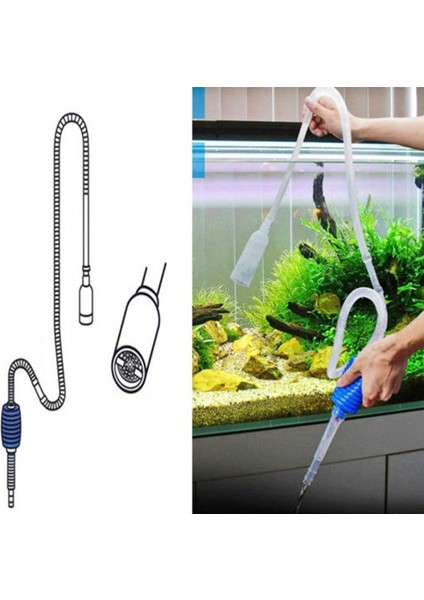 Tek Boyut Stili Balık Tankı Sifon Pompası Akvaryum Sifon Tüpü Balık Tankı Temizleyici Vakum Pompası Çakıl Temizleyici Kum Tuzağı Filtresi Su Değişim Aracı (Yurt Dışından) modelleri