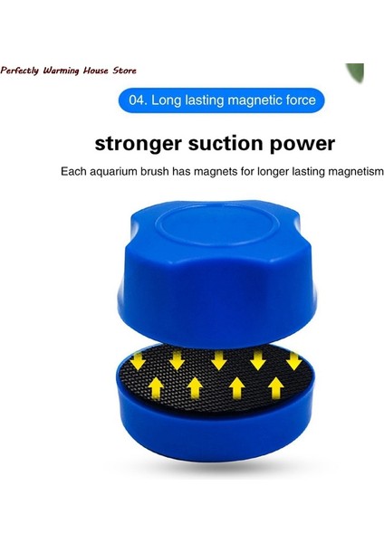 Beyaz Stil Mini Akvaryum Balık Tankı Manyetik Fırça Akvaryum Balık Tankı Fırça Temizleme Cam Pencere Mıknatıs Temizleyici Cam Temizleme Mıknatısı (Yurt Dışından) fırsatları