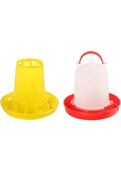 Civciv Yemlik ve Suluk Kombo 2.2 Lb Tavuk Yemlik Lb Waterer Otomatik Kuş Kümes Hayvanları Besleme Ekipmanları Seti (Yurt Dışından)
