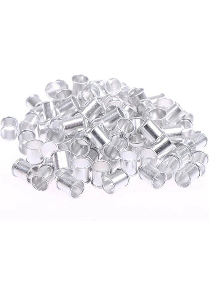 Gümüş Tarzı Renkli Geon Ayak Halkası Iç Çap 8mm Uzunluk Alüminyum Ayak Künyesi (Yurt Dışından)