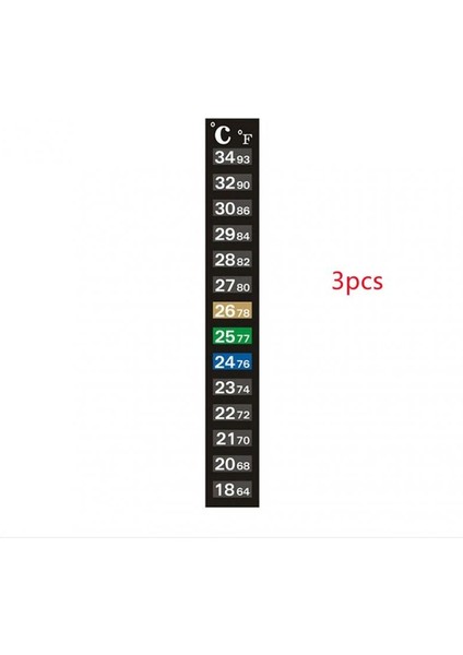 Duoliang Shop 3 Adet Tarzı Pcs Akvaryum Balıkları Tank Termometresi Sıcaklık Etiketi Buzdolabı Ölçüm Etiketleri Sıcaklık Kontrol Araçları Ürünler (Yurt Dışından)
