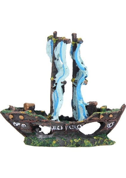 Kahverengi Stil 13X12X4CM Balık Gizlemek Için Reçine Batık Enkaz Yelkenli Akvaryum Su Süsleme Korsan Destroyer Balık Tankı Dekorasyon Balık Evi (Yurt Dışından) modelleri