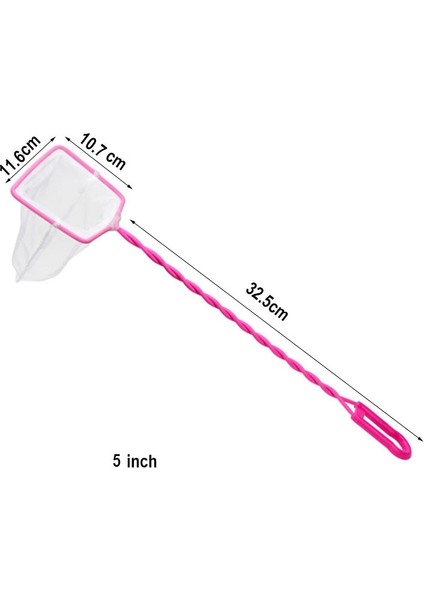 Pembe Tarzı 4 Inç 1 Adet Akvaryum Aksesuarları Uzun Saplı Kare Akvaryum Balık Tankı Balık Ağı Iniş Ağı Balık Dayanıklı Ürünler Için (Yurt Dışından) fırsatları