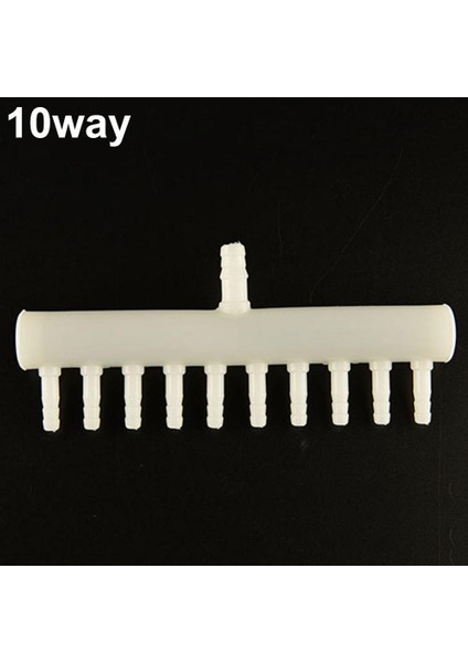 10 Yollu Stil Lastik Yolları 4mm Akvaryum Balıkları Tankı Plastik Hava Akış Valfi Bölücü Kiti Oksijen Akvaryum Malzemelerinin Küçük Eklenmesi (Yurt Dışından)