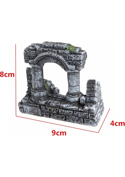 Stil 1 Stil Retro Akvaryum Balıkları Tankı Kare Roma Taş Sütunları Reçine Manuel Taş Peyzaj Dekorasyonu Akvaryum Balıkları Tankı Dekorasyonu (Yurt Dışından)