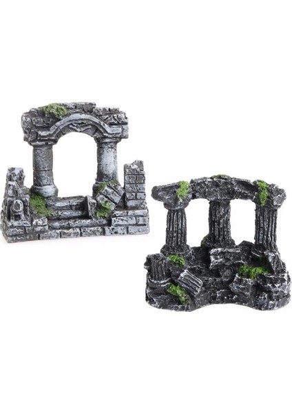 Stil 1 Stil Retro Akvaryum Balıkları Tankı Kare Roma Taş Sütunları Reçine Manuel Taş Peyzaj Dekorasyonu Akvaryum Balıkları Tankı Dekorasyonu (Yurt Dışından) indirimleri