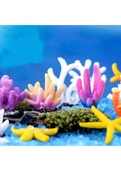 No.2 Tarzı Sevimli Yapay Mercan Hediyeler Mini Reçine Renkli Küçük Süsler Dıy Akvaryum Dekor Balık Tankı Dekorasyon Renkli Reçine Mercan Yeni (Yurt Dışından) modelleri