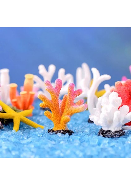 No.2 Tarzı Sevimli Yapay Mercan Hediyeler Mini Reçine Renkli Küçük Süsler Dıy Akvaryum Dekor Balık Tankı Dekorasyon Renkli Reçine Mercan Yeni (Yurt Dışından) indirimleri