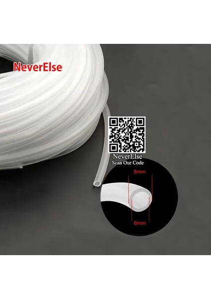 Iç Çap 6mm Stili 1 Metre Uzunluğunda Akvaryum 6 Boyutları Oksijen Pompası Hortumu Hava Kabarcığı Taş Aksesuarları Balık Tankı Gölet Pompası Tüp Çapı Boru Beyaz Renk (Yurt Dışından)
