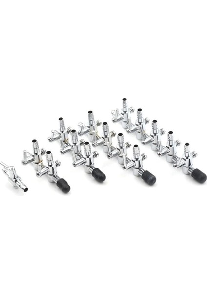 2 Kafa Stili Akvaryum Hava Akış Borusu Balık Tankı Hava Regülatörü Vana Oksijen Pompası Bölücü Hava Akışı Paslanmaz Çelik Boru Kafaları (Yurt Dışından)