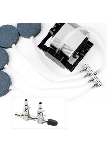 2 Kafa Stili Akvaryum Hava Akış Borusu Balık Tankı Hava Regülatörü Vana Oksijen Pompası Bölücü Hava Akışı Paslanmaz Çelik Boru Kafaları (Yurt Dışından) modelleri