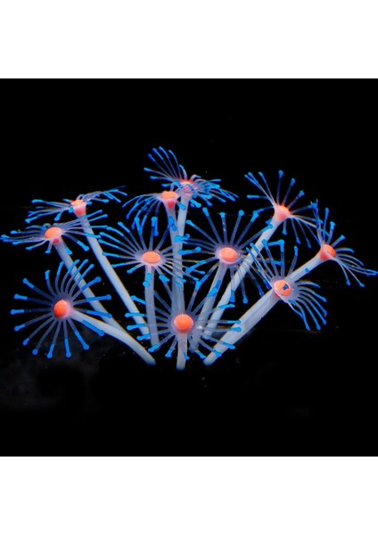 Yeşil Stil Yapay Silikon Parlayan Mercan Akvaryum Süslemeleri Bitkiler Balık Tankı Çim Çiçek Süsleme Dekor Su Aksesuarları (Yurt Dışından) fırsatları