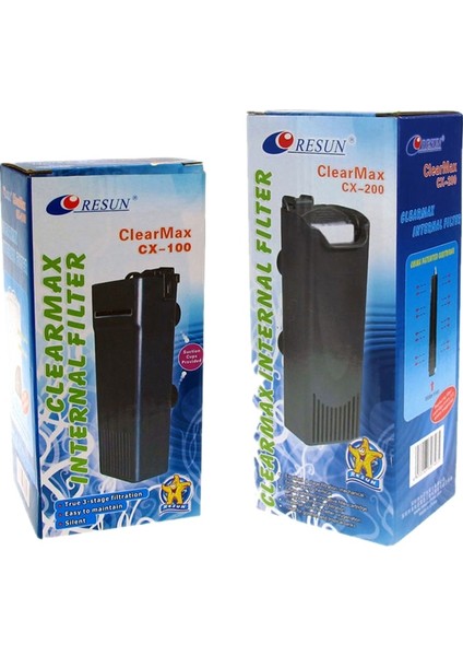 CX100 Filtre Panelleri Stili Filtre Resun CX-100 CX-200 Çeşme Tarzı Akvaryum Kaplumbağa Kertenkele Balık Tankı Düşük Su Iç Filtre (Yurt Dışından)
