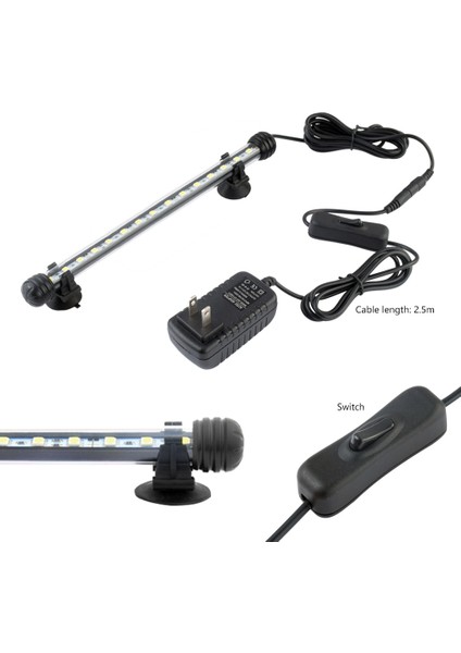 28CM Beyaz Abd Tarzı Usukeu Fiş Akvaryum Işık LED Su Geçirmez Balık Tankı Beyaz Işık Sualtı Balık Lambası Akvaryumlar Dekor Lambası cm Ac (Yurt Dışından) fırsatları