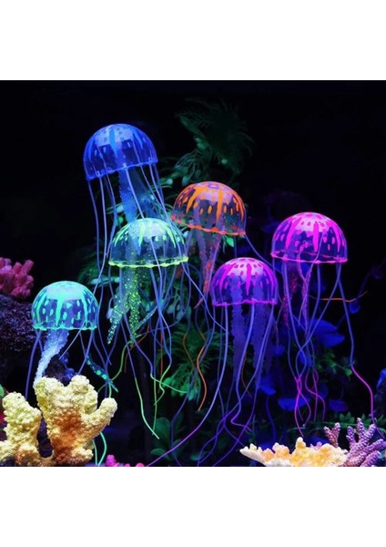 Pembe Tarzı Silikon Yapay Sahte Denizanası Süs Dekorasyon Akvaryum Balık Tankı Için Parlayan Efekt Aydınlatma Akvaryum Dekorasyonu (Yurt Dışından) fiyatları