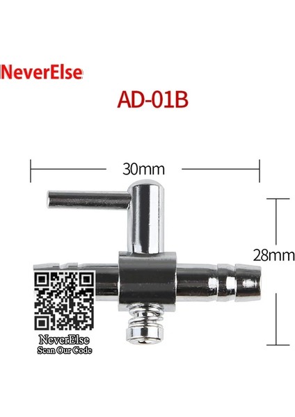 AD-01B 30MM Stili Paslanmaz Çelik Akvaryum Hava Akışı Kontrol Kolu Vana Distribütör Splitter Aksesuarları Seti Paslanmaz Çelik Balık Tankı Havayolu Hortumu Boru Tüpü (Yurt Dışından)