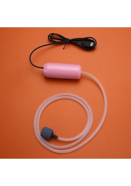 Pembe Tarzı M Beden Mini Taşınabilir Mini USB Akvaryum Balık Tankı Oksijen Hava Pompası Sessiz Enerji Tasarrufu Kompresör Su Teraryum Balık Tankı Aksesuarı (Yurt Dışından)