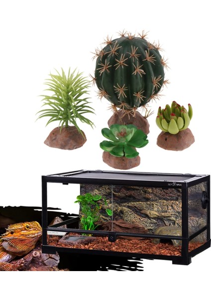 No.3 Tarzı Sürüngen Teraryum Kaktüs Succulents Bitkiler Kaplumbağa Için Peyzaj (Yurt Dışından) fiyatları