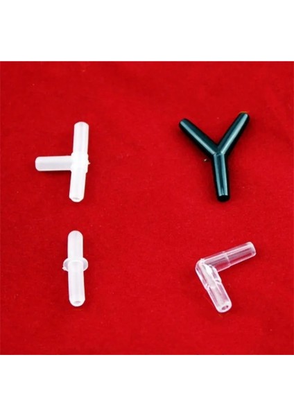 10 Adet Düz Delik Stili Xs Beden Lot Akvaryum Aksesuarları Balık Tankı Hava Borusu Tüpü Tee Hava Valfleri Geri Akış Valfi Kontrol Anahtarı Dokunun 4mm Çaplı Hortum Trakea (Yurt Dışından)