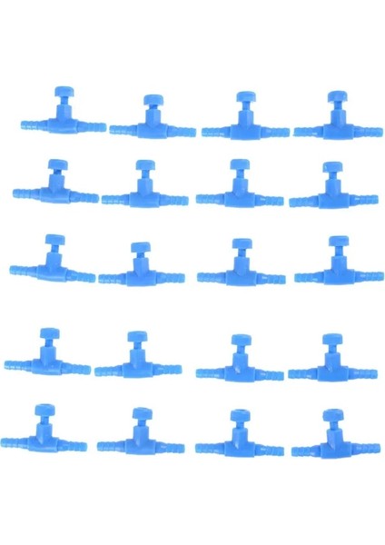 Mavi Stil 20 Adet Akvaryum Hava Hattı Boru Boru Tüp Ayarlanabilir Konnektör Pompa Akış Kontrol Vanaları Anahtar Dokunun 4*6mm Hortum Trakea (Yurt Dışından) modelleri