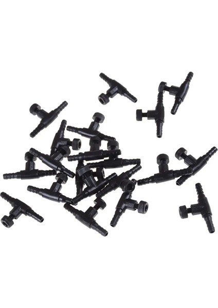 Mavi Stil 20 Adet Akvaryum Hava Hattı Boru Boru Tüp Ayarlanabilir Konnektör Pompa Akış Kontrol Vanaları Anahtar Dokunun 4*6mm Hortum Trakea (Yurt Dışından) fırsatları